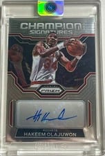 2022-23 Panini Prizm Champion Signatures Hakeem Olajuwon #CHS-HOW card