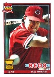 1991 Topps Base Set Hal Morris #642 card