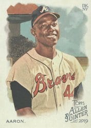 2019 Topps Allen & Ginter Base Set Hank Aaron #50 card