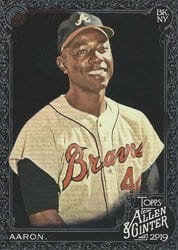 2019 Topps Allen & Ginter X Base Set Hank Aaron #50 card
