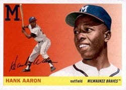 2020 Topps Archives Base Set Hank Aaron #100 card