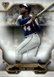 2020 Topps Triple Threads Base Set Hank Aaron #10 card
