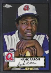 2021 Topps Chrome Platinum Anniversary Base Set Hank Aaron #678 card