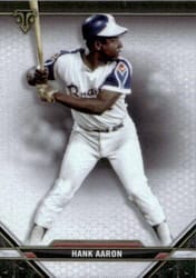 2021 Topps Triple Threads Base Set Hank Aaron #44 card