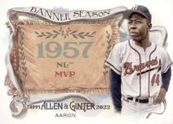 2022 Topps Allen & Ginter Banner Season Hank Aaron #BS-17 card