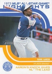 2022 Topps Heritage 1973 MLB All-Star Game Highlights Hank Aaron #ASGH-3 card