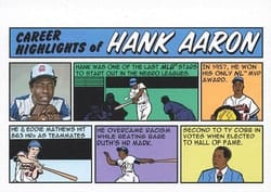 2022 Topps Heritage 1973 Topps Comics Hank Aaron #73TC-22 card