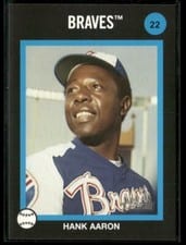 2022 Topps Heritage 1973 Topps Venezuela Stamps Hank Aaron #22 card