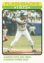 2022 Topps Heritage Baseball Flashbacks Hank Aaron #BF-9 card