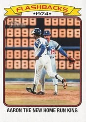 2023 Topps Heritage Baseball Flashbacks Hank Aaron #BF-2 card