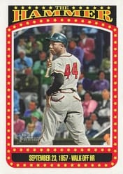 2023 Topps Heritage The Hammer Hank Aaron #TH-3 card