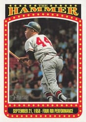 2023 Topps Heritage The Hammer Hank Aaron #TH-4 card