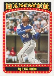 2023 Topps Heritage The Hammer Hank Aaron #TH-8 card