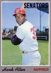 1970 Topps Base Set Hank Allen #14 card