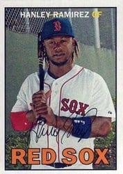 2016 Topps Heritage Base Set Hanley Ramirez #45 card