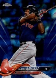 2018 Topps Chrome Sapphire Edition Base Set Hanley Ramirez #457 card