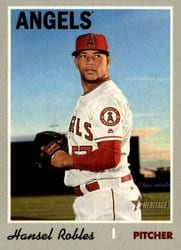 2019 Topps Heritage Base Set Hansel Robles #673 card
