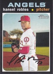 2020 Topps Heritage Base Set Hansel Robles #375 card