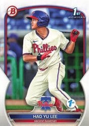 2023 Bowman 1st Edition Base Set Hao Yu Lee #BPPF-52 card