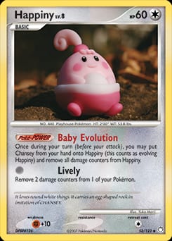 Mysterious Treasures Happiny #52 card