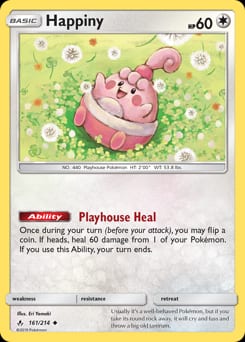 Unbroken Bonds Happiny #161 card