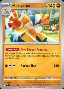 2023 Paldea Evolved Hariyama #113 card