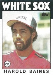 1986 Topps Base Set Harold Baines #755 card