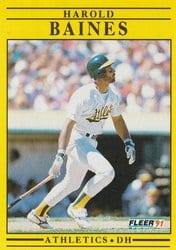 1991 Fleer Base Set Harold Baines #2 card