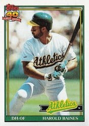1991 Topps Base Set Harold Baines #166 card