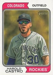 2023 Topps Heritage Base Set Harold Castro #521 card