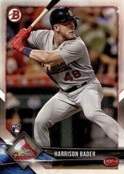 2018 Bowman Base Set Harrison Bader #42 card