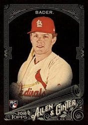 2018 Topps Allen & Ginter X Base Set Harrison Bader #319 card
