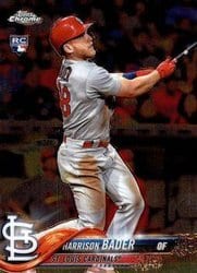 2018 Topps Chrome Base Set Harrison Bader #40 card