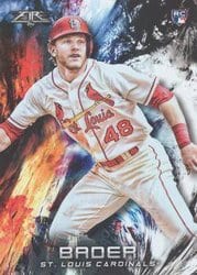 2018 Topps Fire Base Set Harrison Bader #163 card