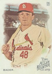 2019 Topps Allen & Ginter Base Set Harrison Bader #286 card