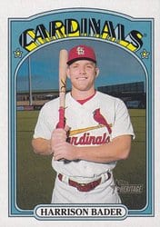 2021 Topps Heritage Base Set Harrison Bader #408 card