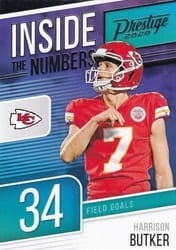 2020 Panini Prestige Inside the Numbers Harrison Butker #IN-HB card