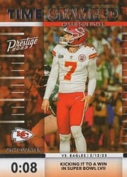2023 Panini Prestige Time Stamped Harrison Butker #4 card
