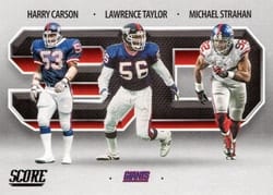 2021 Score 3D Harry Carson / Lawrence Taylor / Michael Strahan #3D12 card