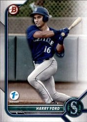 2022 Bowman 1st Edition Base Set Harry Ford #BPPF-78 card