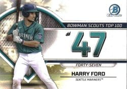 2023 Bowman Bowman Scouts Top 100 Harry Ford #BTP-47 card