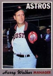 1970 Topps Base Set Harry Walker #32 card
