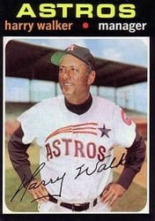 1971 Topps Base Set Harry Walker #312 card