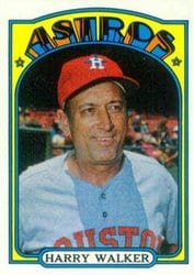 1972 Topps Base Set Harry Walker #249 card