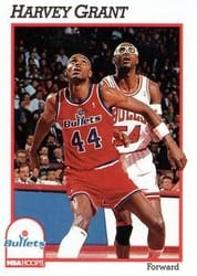 1991-92 Hoops Base Set Harvey Grant #216 card
