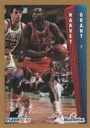 1992-93 Fleer Base Set Harvey Grant #233 card
