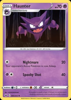 2020 Sword & Shield Haunter #84 card