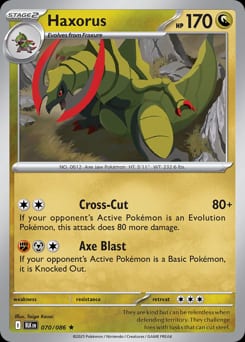 Black Bolt Haxorus #70 card