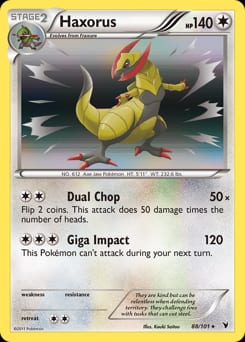 Noble Victories Haxorus #88 card