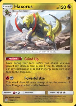 Unified Minds Haxorus #156 card